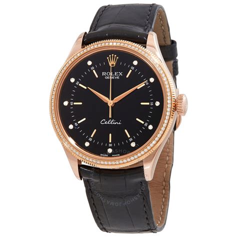 rolex cellini black band|rolex cellini pre owned.